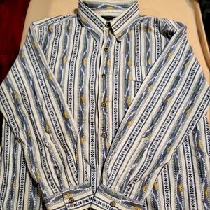 Overland Vintage Striped Button-Up Shirt